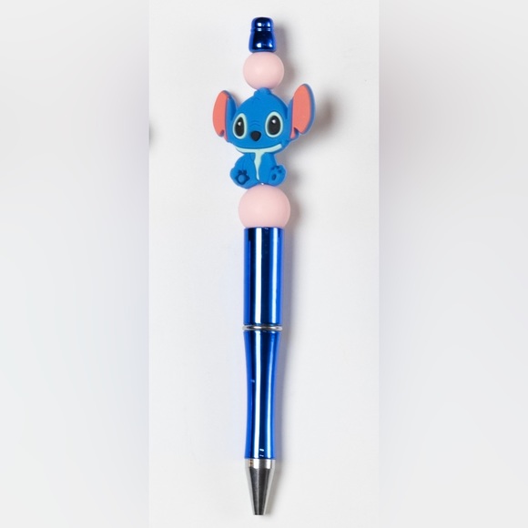 Stitch Custom Made Silicone Beaded Pen - Picture 1 of 2